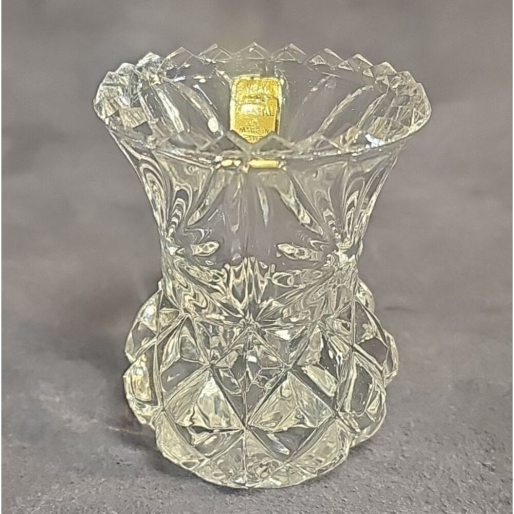 VTG Hofbauer Collection 24% Lead Crystal Toothpick Holder - 2.5" High - Germany